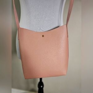 New Samara Vegan leather crossbody/ shoulder bag. Peony Pink.